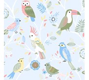Wallpaper Dinding Anak Motif Aneka Hewan/ The Zoo/Burung