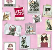 Wallpaper Dinding Anak Motif Berbagai Kucing/Kitty Hits/Kucing Trend