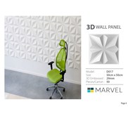Wall Panel Dinding Marvel Motif Diamond Uk 50 x 50 cm/White/PVC