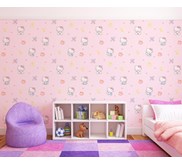 Wallpaper Roll Dinding Motif Kartun Hello Kitty/Kartun Anak/Children