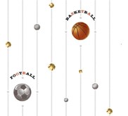 Wallpaper Dinding Anak Motif Olahraga Basket Murah/Basketball wallpaper