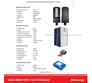 Lampu two in one solar cell 60watt