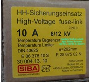 FUSE SIBA 10A 6/12kv Item Number 3000413.10