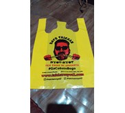 KANTONG PLASTIK SABLON CUSTOM - KUNING 