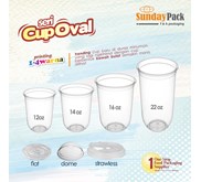 Sablon Gelas Plastik PP Oval Kapsul