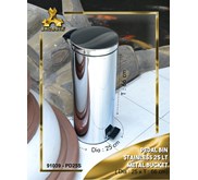 Tempat Sampah Stainless, Pedal Bin Stainless 25 Lt, 91039