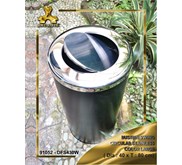 Dustbin Swing Circular Stainless Color Large, Tempat Sampah, 91052