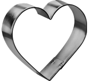 Heart Cutter, Cetakan Kue Bentuk Hati Aluminium, 81000