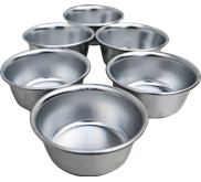 Mangkok Kue 12 cm, Cetakan Kue / Pudding 6 pcs, Aluminium, 70033