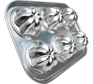 Sakura Pan 6 in 1, Cetakan Kue/Pudding Bentuk Sakura, Aluminium, 50011