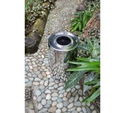 Asbak Tempat Sampah Stainless Sedang Sigle Hole 30 lt, 91076