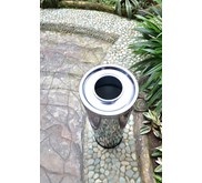 Asbak Tempat Sampah Stainless Sedang Single Hole 35 lt, 91077