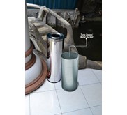 Asbak Tempat Sampah Stainless Sedang Single Hole 60 Lt, 91078