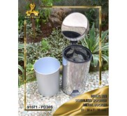 Pedal Bin Stainless 30 lt Metal Bucket, Tempat Sampah - 91071