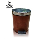 Pedal Bin Tekstur Kayu, Tempat Sampah Stainless mini