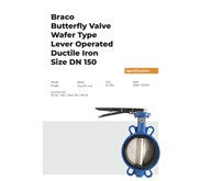 BUTTERFLY VALVE WAFER TYPE DUCTILE IRON 6