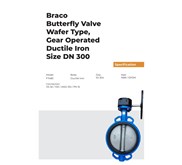 BUTTERFLY VALVE WAFER TYPE GEAR DUCTILE IRON 12