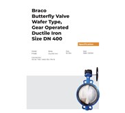 BUTTERFLY VALVE WAFER TYPE GEAR DUCTILE IRON 16