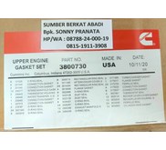 CUMMINS 3800730 UPPER TOP ENGINE GASKET SET KTA38 QSK38 QSK19 KTA19