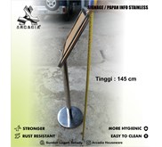 Signage, Papan info Stainless steel