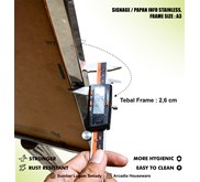 Tiang Papan Info Stainless, A3