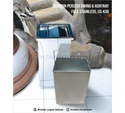 Tempat Sampah Stainless Persegi, Dustbin Swing - 91057
