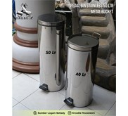 Pedal bin Stainless, Tempat sampah injak 50 liter - 91036