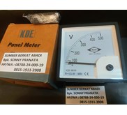 VOLT METER ANALOG JARUM MANUAL 0-500V DIMENSI 96x96mm - TOP QUALITY