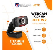 Webcam 720p HD JETE W2 with Build In Mic - Garansi 2 Tahun