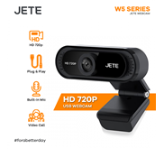 Webcam 720p HD JETE W5 with Build In Mic - Garansi Resmi 2 Tahun