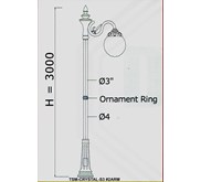 Tiang PJU Decorative S3-2ARM
