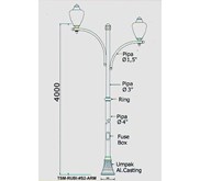 Tiang PJU Decorative RUBI-S2ARM