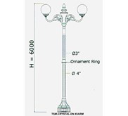 Tiang PJU Decorative DN-2ARM