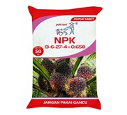 Pupuk NPK Sawit 13-6-27-4+0,65B Kemasan 50kg