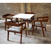 Set Meja Trestle Wood Kerajinan Kayu