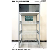 Rak Piring Aluminium Kaca Master