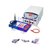 Electrophoresis system (horizontal) plus power supply