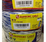 KABEL TELEPON JUMPER : 1x2x0,6MM - MERK SUPREME / Roll 500 Meter