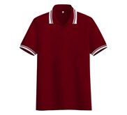 Kaos Polo Kerah Strip Putih