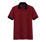 Polo Shirt Strip Hitam