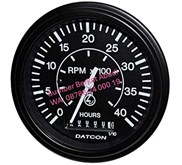 DATCON 103684 TACHOMETER 0-4000 RPM 12V - TACHOMETER 4000 RPM - ASLI
