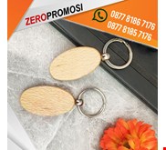 Gantungan Kunci Kayu GK-K03 Custom Logo