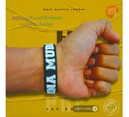 GELANG KARET EMBOSS CUSTOM DESIGN | SOUVENIR AKSESORIES PROMOSI