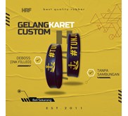 GELANG KARET DEBOSS INKFILLED CUSTOM DESIGN | AKSESORIES PROMOSI