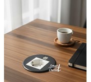 Grommet - stop kontak meja 1 colokan arde + 2 USB charger type A