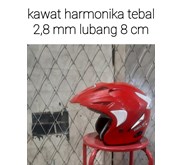 Kawat harmonika galvanis tebal 2,8 mm lubang 8 cm
