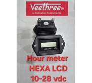 VEETHREE 140931 LCD HOUR METER - 10-28 VDC - GENUINE ORIGINAL