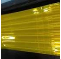 PVC Strip Curtain Ribbed Double Yellow