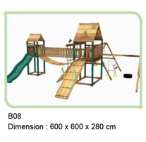 Outdoor Playground Wooden B08