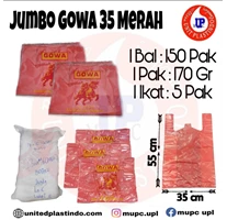 Jumbo Gowa 35 Merah Kantong Plastik kresek asoy